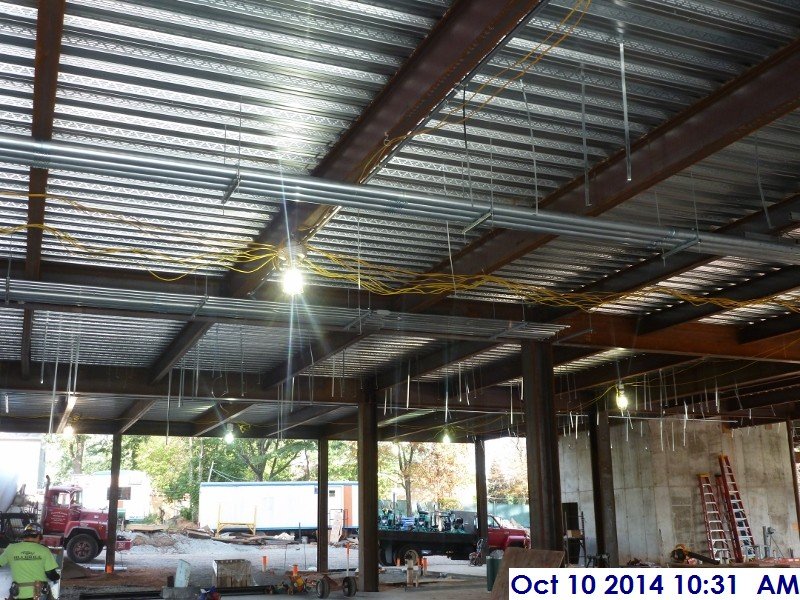 Installed Duct work hangers throughout the 1st floor Facing North (800x600)